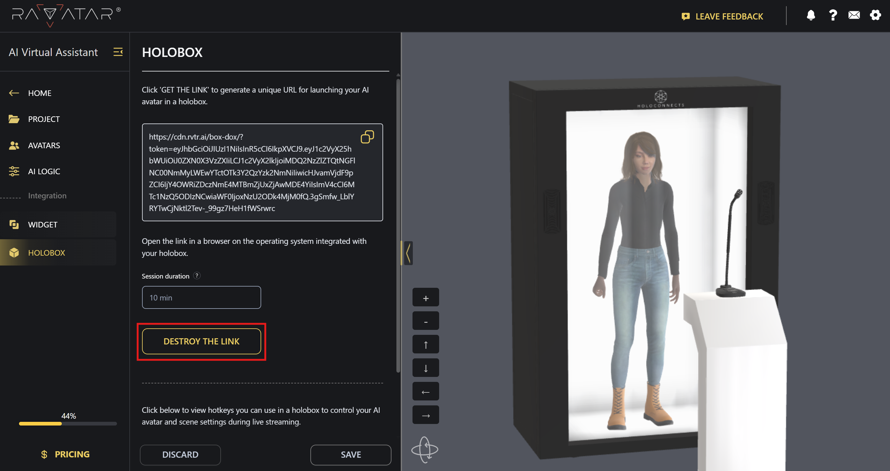 Genesis Studio destroy holobox AI avatar streaming link