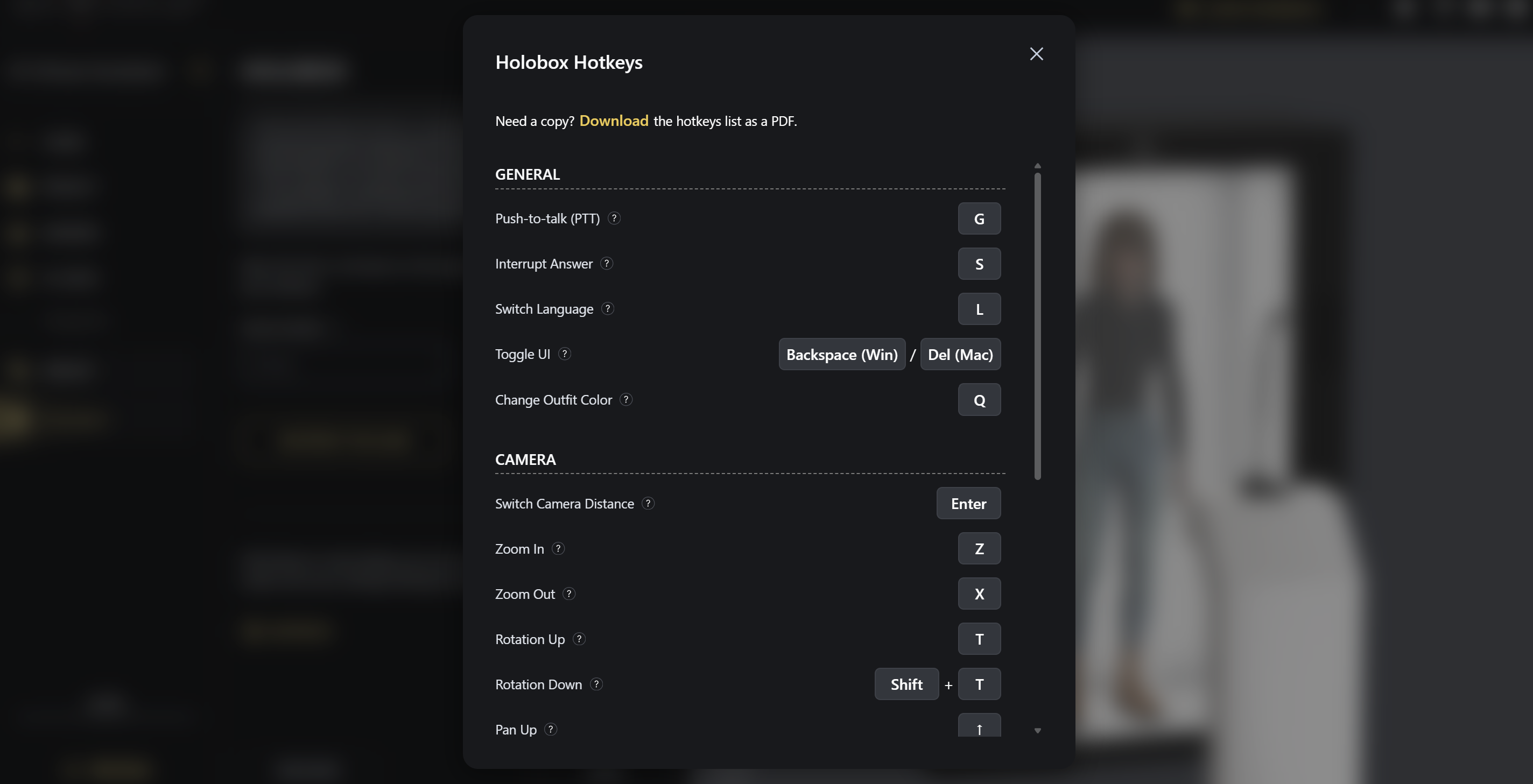 Genesis Studio holobox control keys for AI avatar management